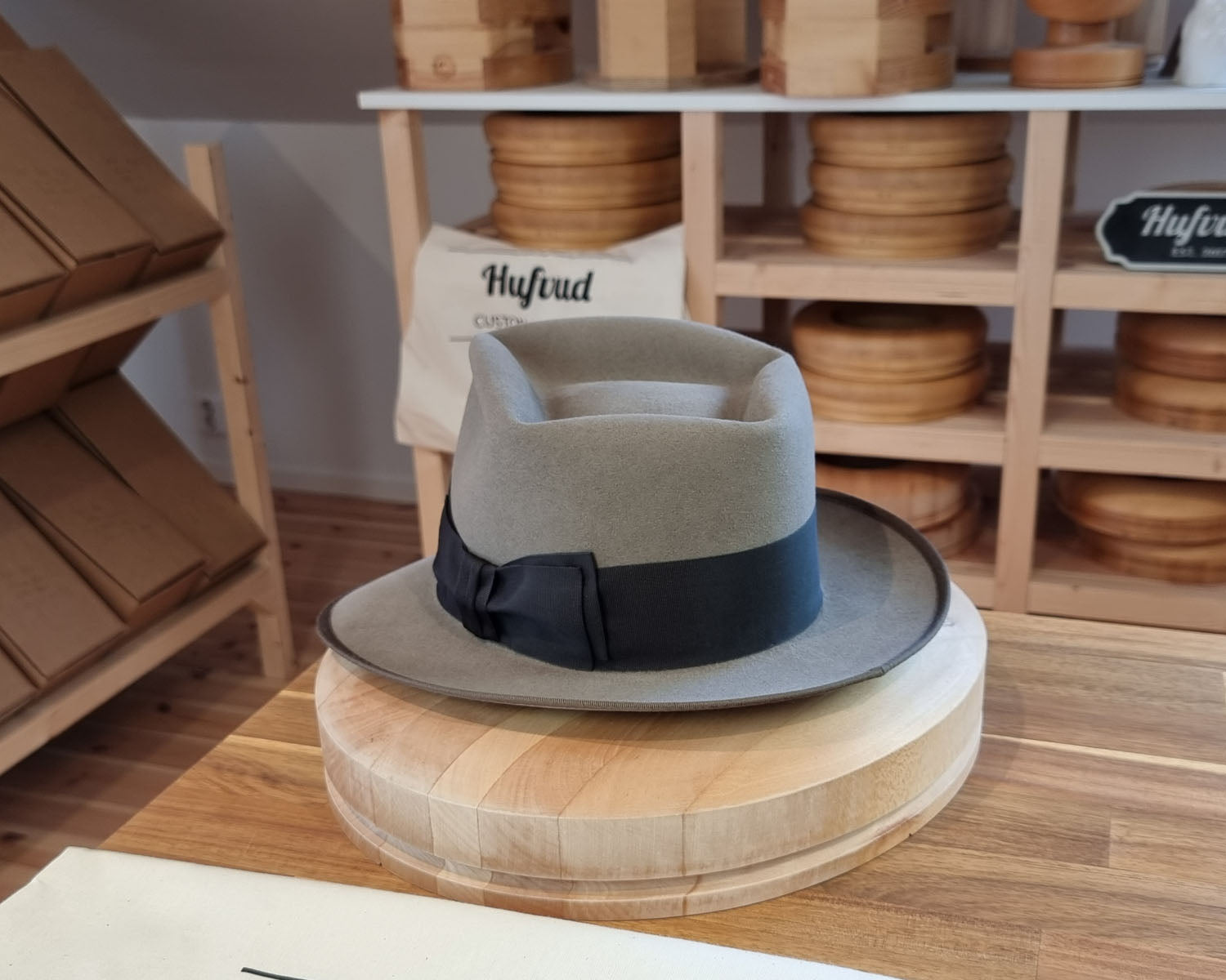 BOGART Maltese Falcon FEDORA | BEAVER FIFTY | STONE COLOR | SIZE 59, US 7 3/8