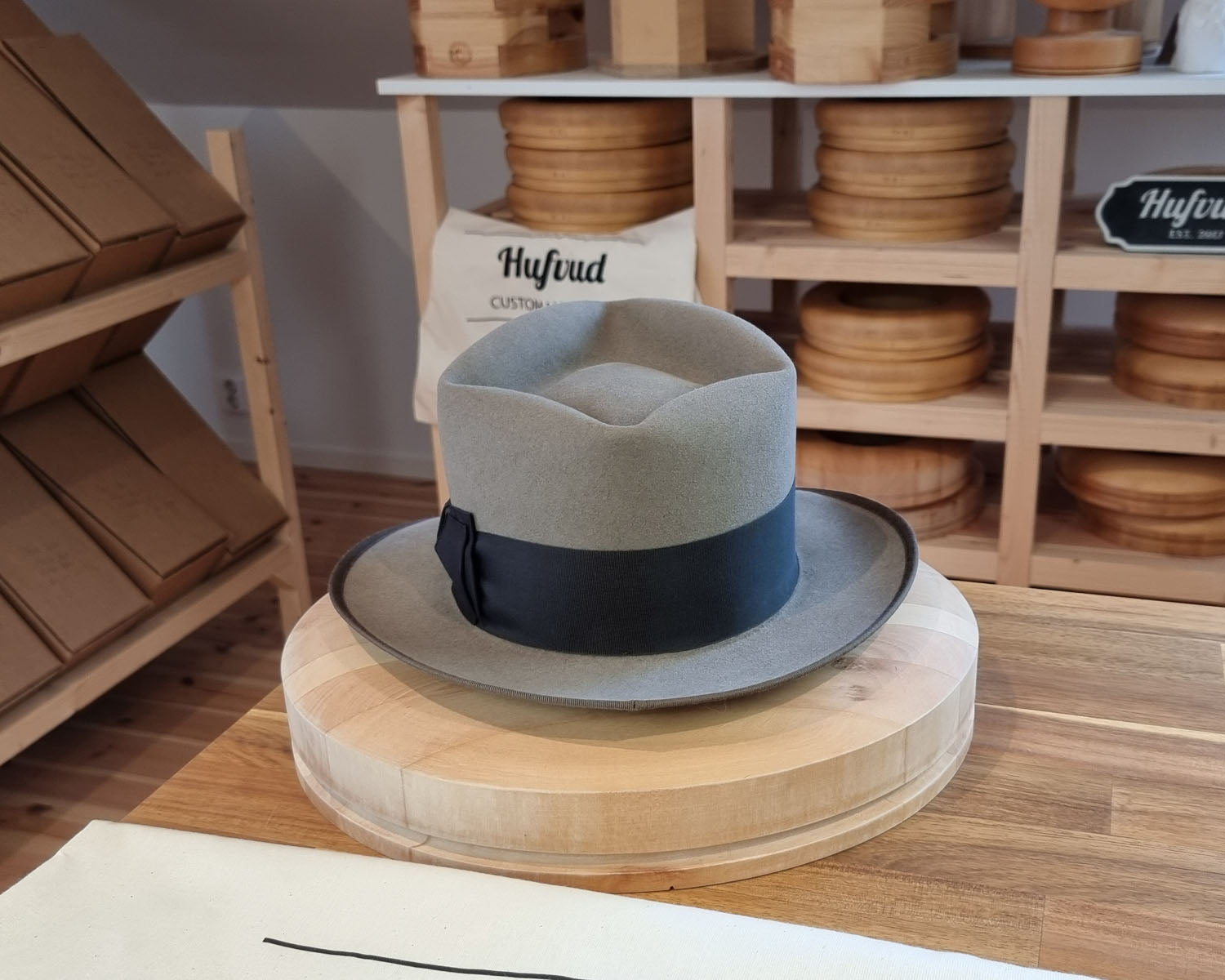 BOGART Maltese Falcon FEDORA | BEAVER FIFTY | STONE COLOR | SIZE 59, US 7 3/8