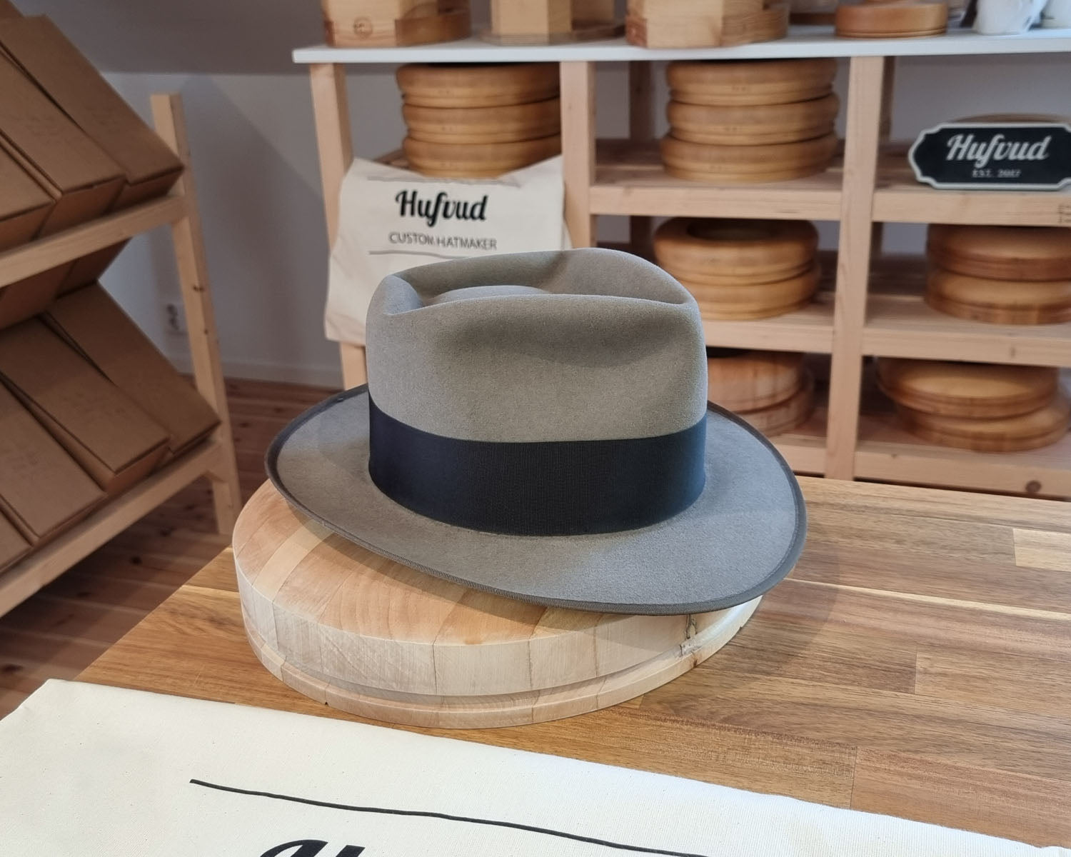 BOGART Maltese Falcon FEDORA | BEAVER FIFTY | STONE COLOR | SIZE 59, US 7 3/8