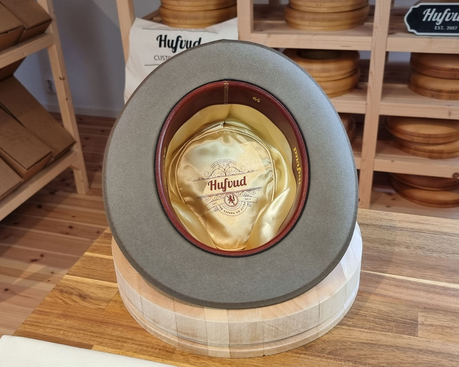 BOGART Maltese Falcon FEDORA | BEAVER FIFTY | STONE COLOR | SIZE 59, US 7 3/8