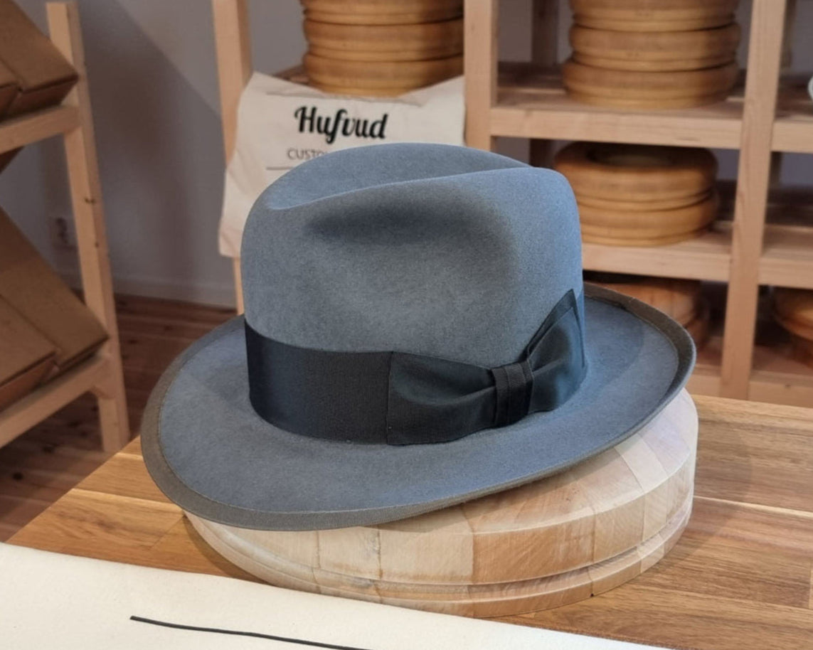 DURHAM 1922 FEDORA | BEAVER FIFTY | EMERALD GRAY COLOR | SIZE 59, US 7 3/8