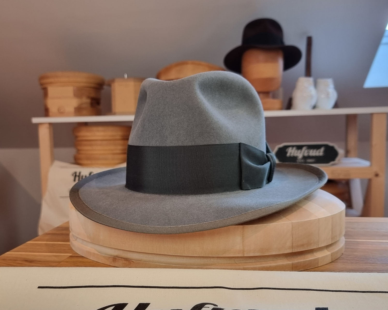 DURHAM 1922 FEDORA | BEAVER FIFTY | EMERALD GRAY COLOR | SIZE 59, US 7 3/8
