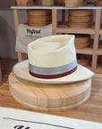 BOGART FEDORA | HAND WOVEN ECUADORIAN STRAW | NATURAL COLOR | CUENCA GRADE TWELVE | SIZE 58, US 7 1/4
