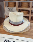 BOGART FEDORA | HAND WOVEN ECUADORIAN STRAW | NATURAL COLOR | CUENCA GRADE TWELVE | SIZE 58, US 7 1/4