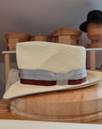 BOGART FEDORA | HAND WOVEN ECUADORIAN STRAW | NATURAL COLOR | CUENCA GRADE TWELVE | SIZE 58, US 7 1/4