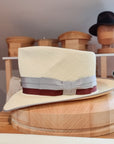 BOGART FEDORA | HAND WOVEN ECUADORIAN STRAW | NATURAL COLOR | CUENCA GRADE TWELVE | SIZE 58, US 7 1/4
