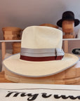 BOGART FEDORA | HAND WOVEN ECUADORIAN STRAW | NATURAL COLOR | CUENCA GRADE TWELVE | SIZE 58, US 7 1/4
