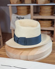 BOGART FEDORA | HAND WOVEN ECUADORIAN STRAW | NATURAL COLOR | CUENCA GRADE EIGHT | SIZE 60, US 7 1/2