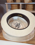 BOGART FEDORA | HAND WOVEN ECUADORIAN STRAW | NATURAL COLOR | CUENCA GRADE EIGHT | SIZE 60, US 7 1/2