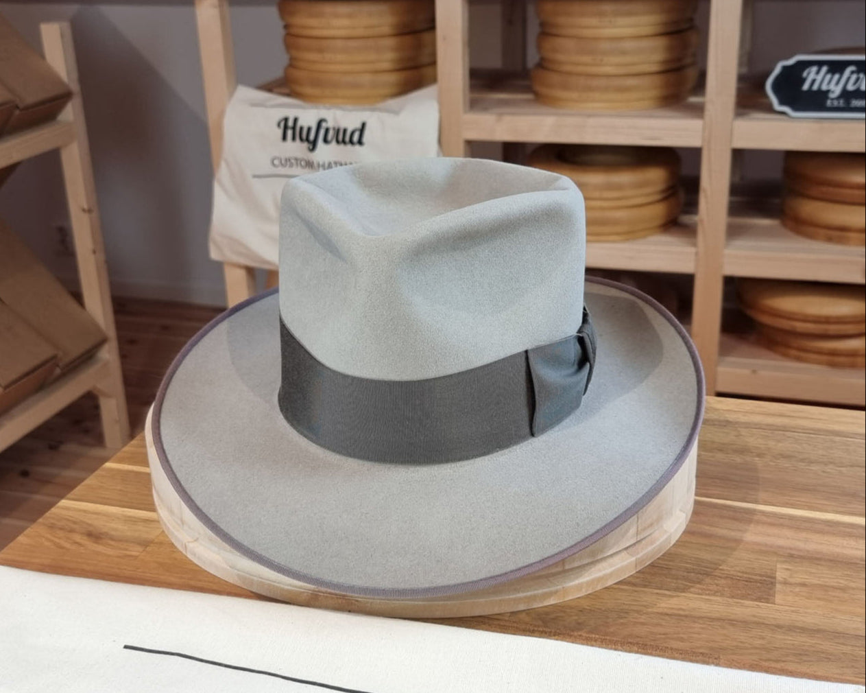WHIPPET FEDORA | BEAVER FIFTY | DOVE GRAY COLOR | SIZE 62, US 7 3/4
