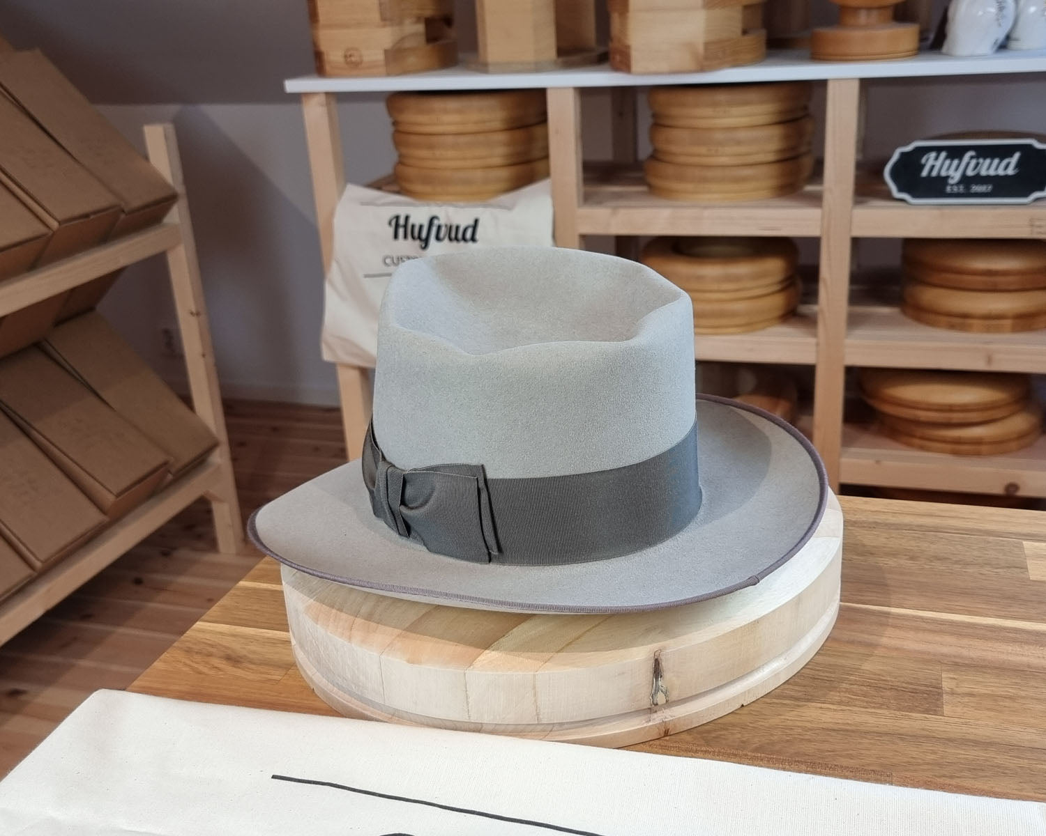 WHIPPET FEDORA | BEAVER FIFTY | DOVE GRAY COLOR | SIZE 62, US 7 3/4