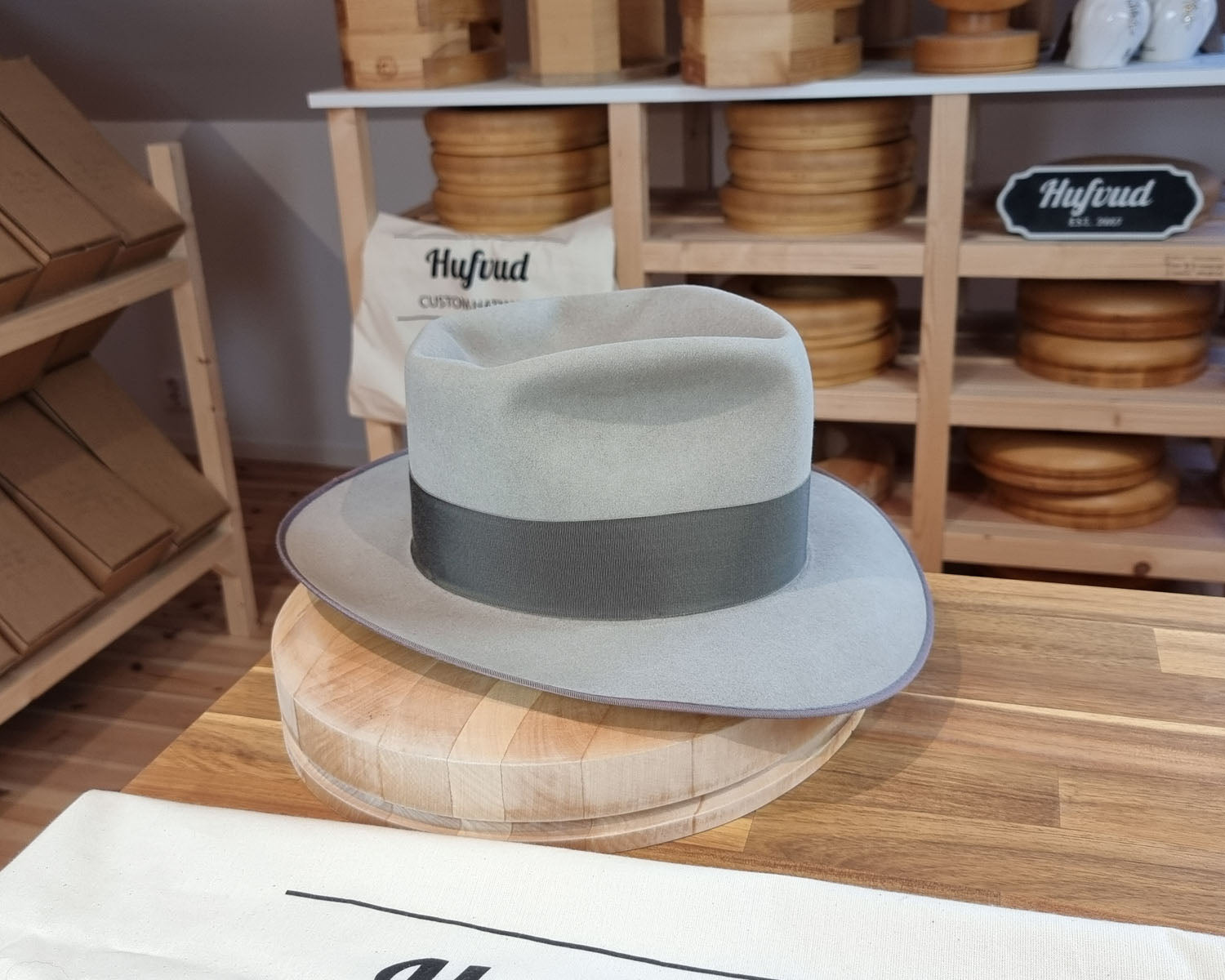 WHIPPET FEDORA | BEAVER FIFTY | DOVE GRAY COLOR | SIZE 62, US 7 3/4