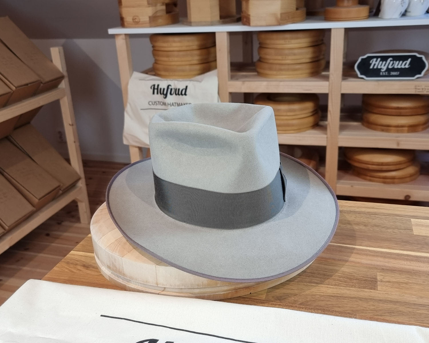 WHIPPET FEDORA | BEAVER FIFTY | DOVE GRAY COLOR | SIZE 62, US 7 3/4