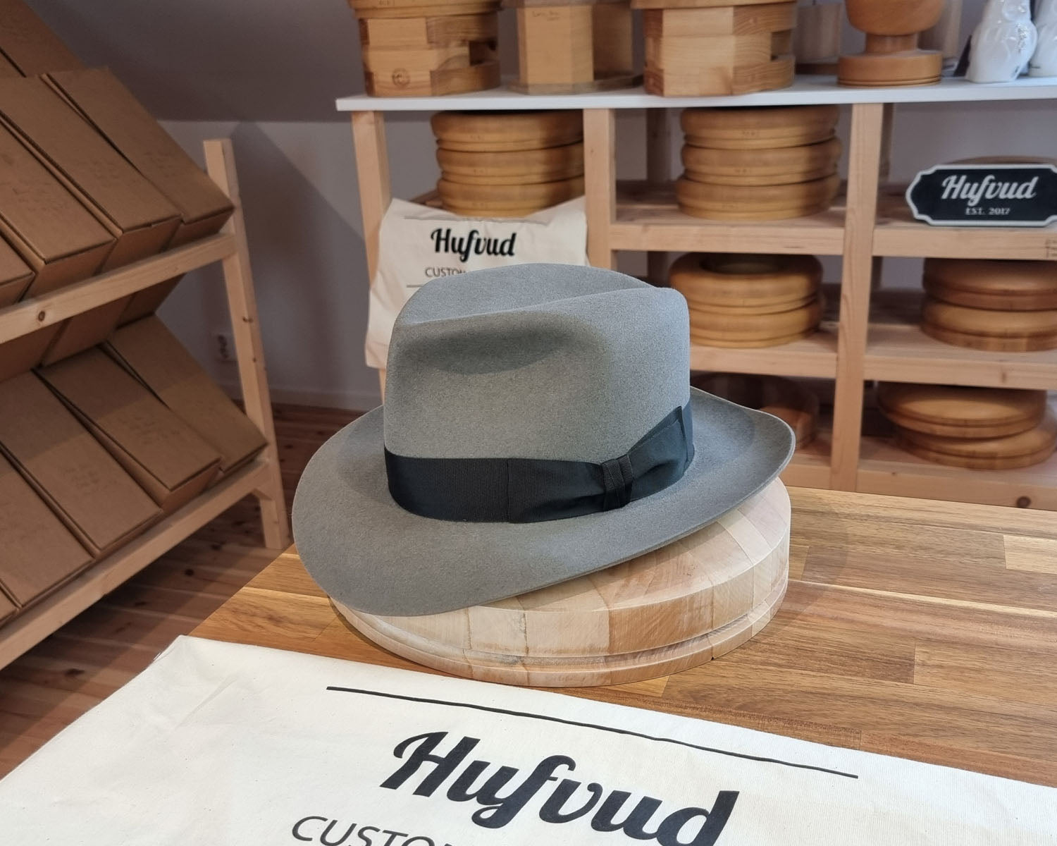 LEIFUR Adventure FEDORA | BEAVER FIFTY | GRANITE COLOR | WESTERN WEIGHT | SIZE 60, US 7 1/2