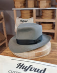 LEIFUR Adventure FEDORA | BEAVER FIFTY | GRANITE COLOR | WESTERN WEIGHT | SIZE 60, US 7 1/2