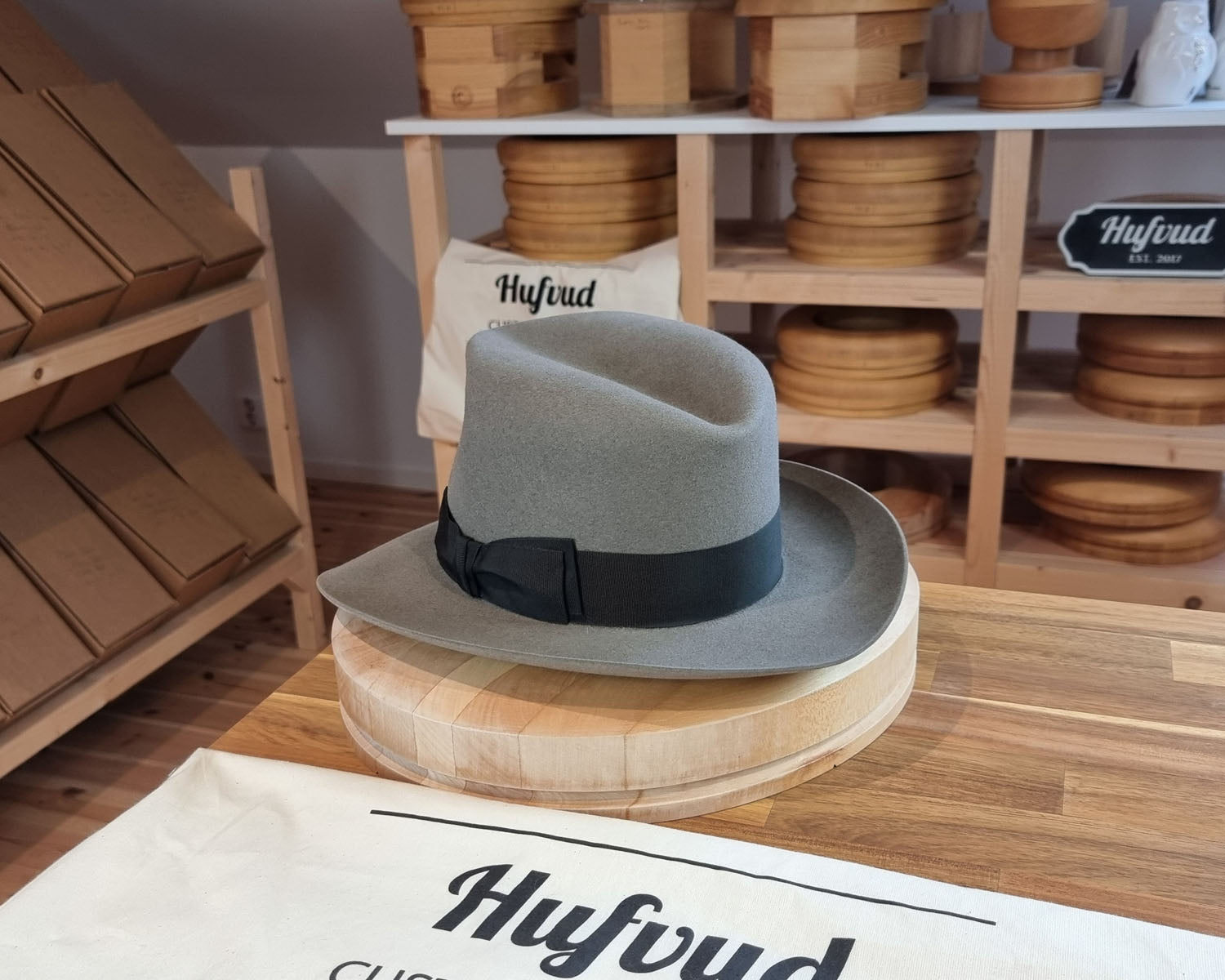 LEIFUR Adventure FEDORA | BEAVER FIFTY | GRANITE COLOR | WESTERN WEIGHT | SIZE 60, US 7 1/2