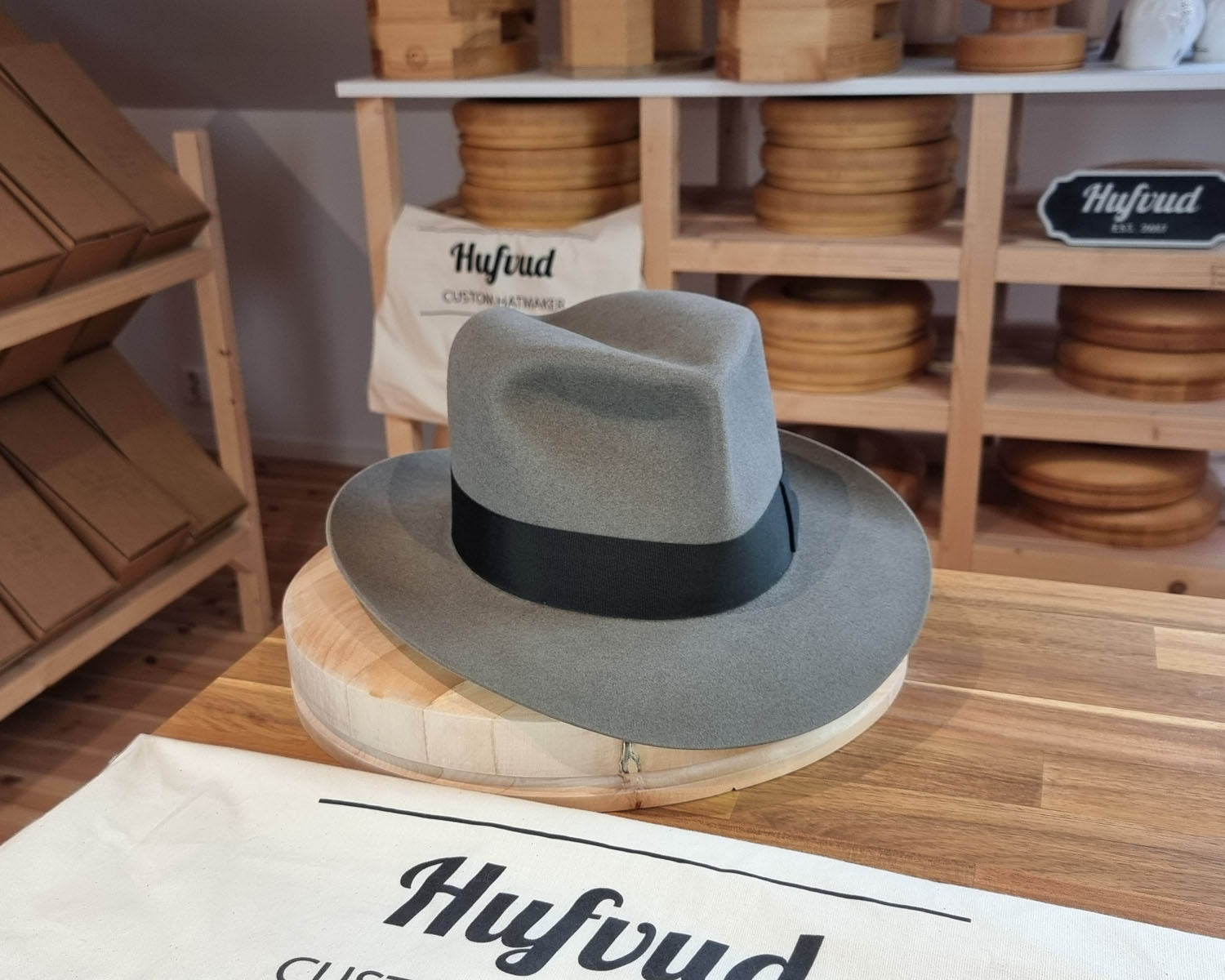 LEIFUR Adventure FEDORA | BEAVER FIFTY | GRANITE COLOR | WESTERN WEIGHT | SIZE 60, US 7 1/2
