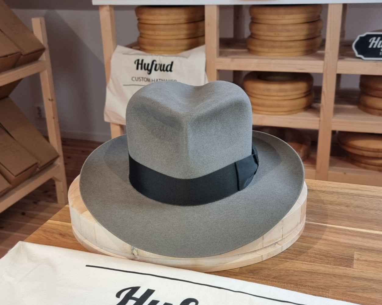 LEIFUR Adventure FEDORA | BEAVER FIFTY | GRANITE COLOR | WESTERN WEIGHT | SIZE 60, US 7 1/2