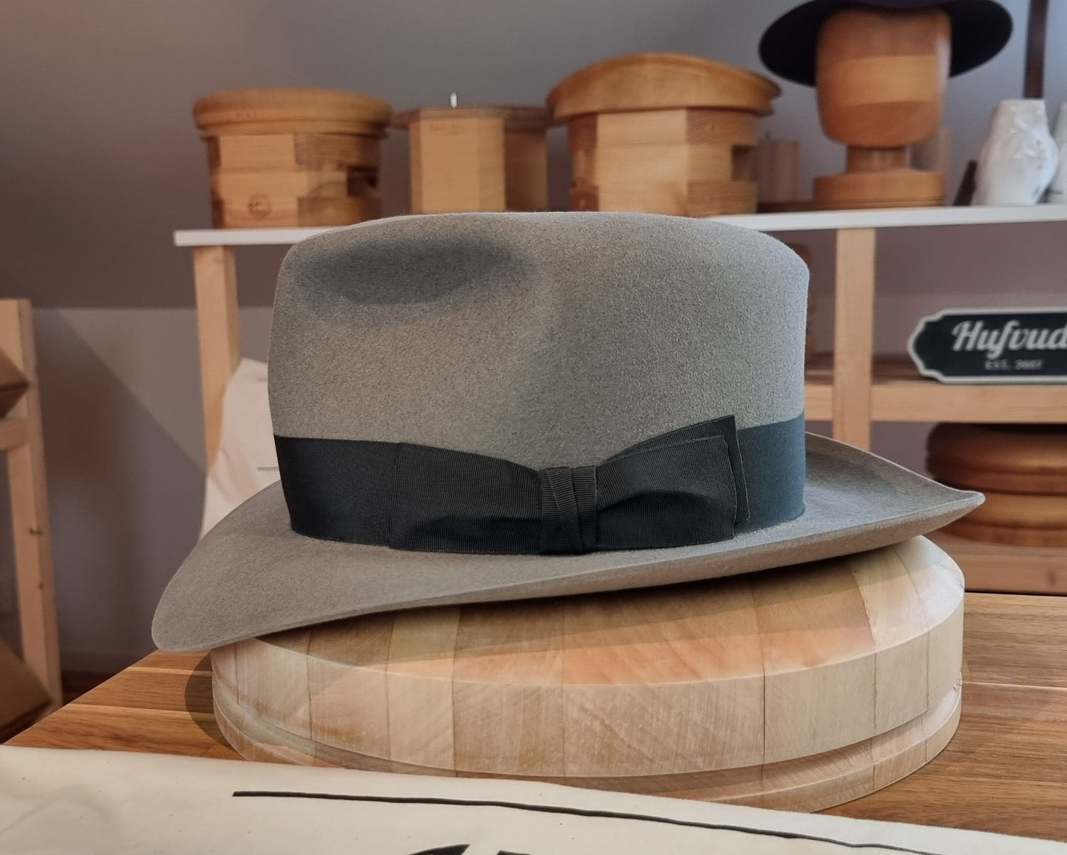 LEIFUR Adventure FEDORA | BEAVER FIFTY | GRANITE COLOR | WESTERN WEIGHT | SIZE 60, US 7 1/2