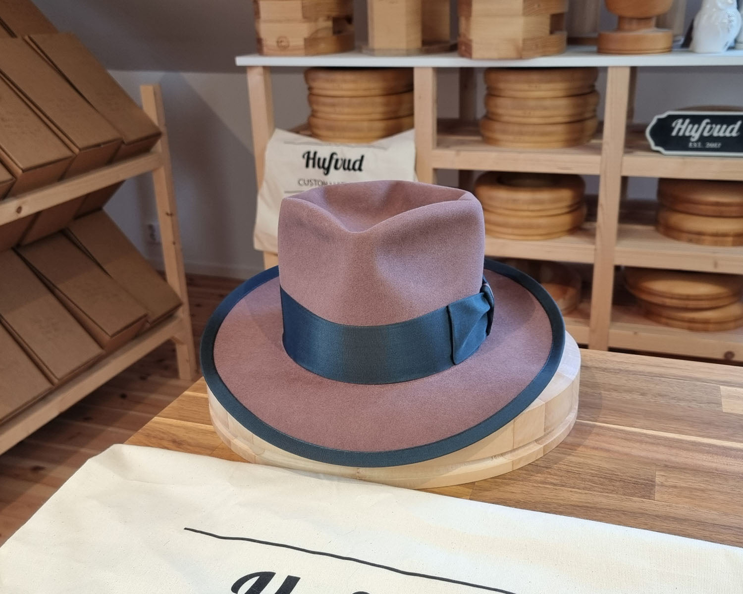 WHIPPET FEDORA | BEAVER FIFTY | DUSTY ROSE COLOR | SIZE 61, US 7 5/8