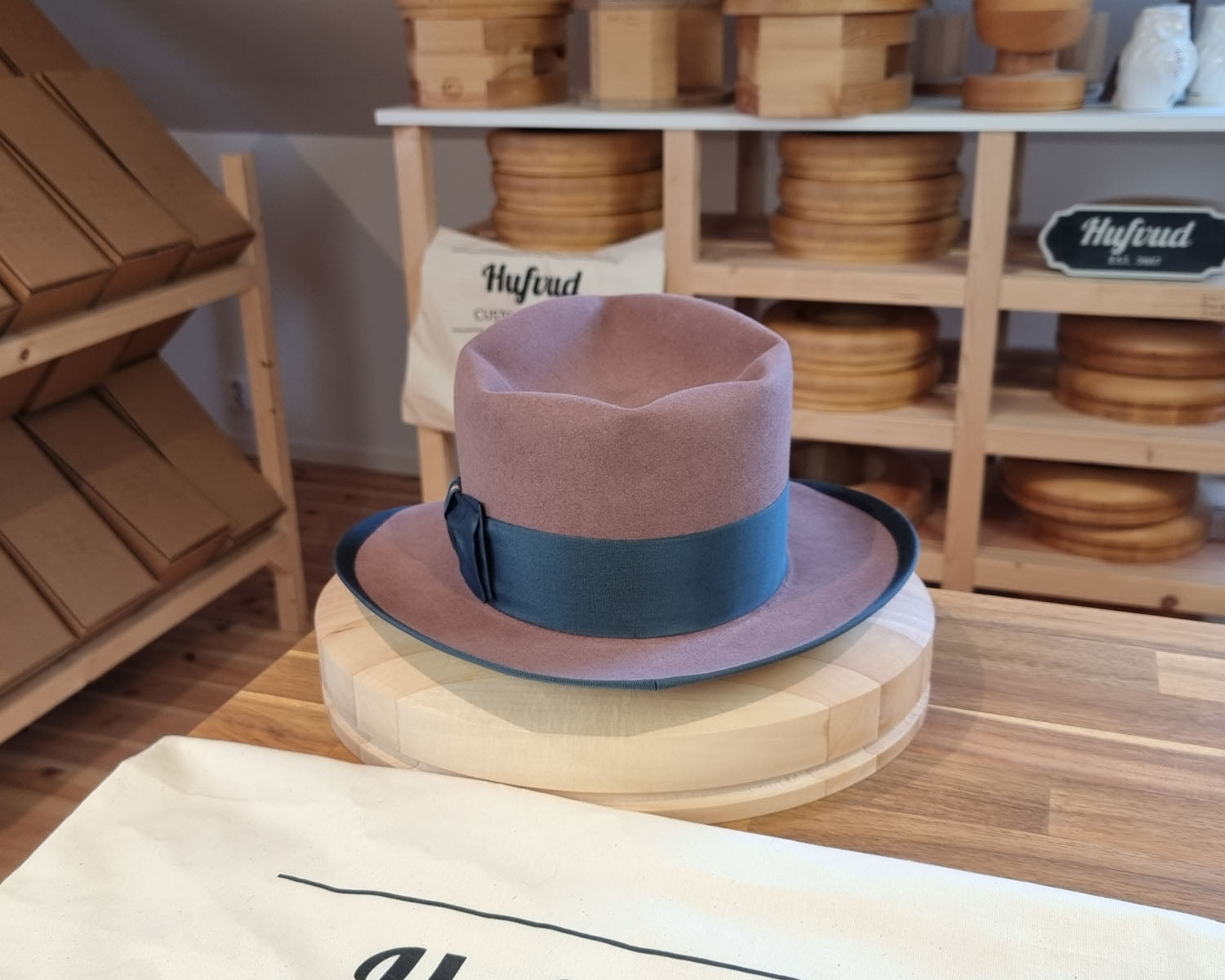 WHIPPET FEDORA | BEAVER FIFTY | DUSTY ROSE COLOR | SIZE 61, US 7 5/8