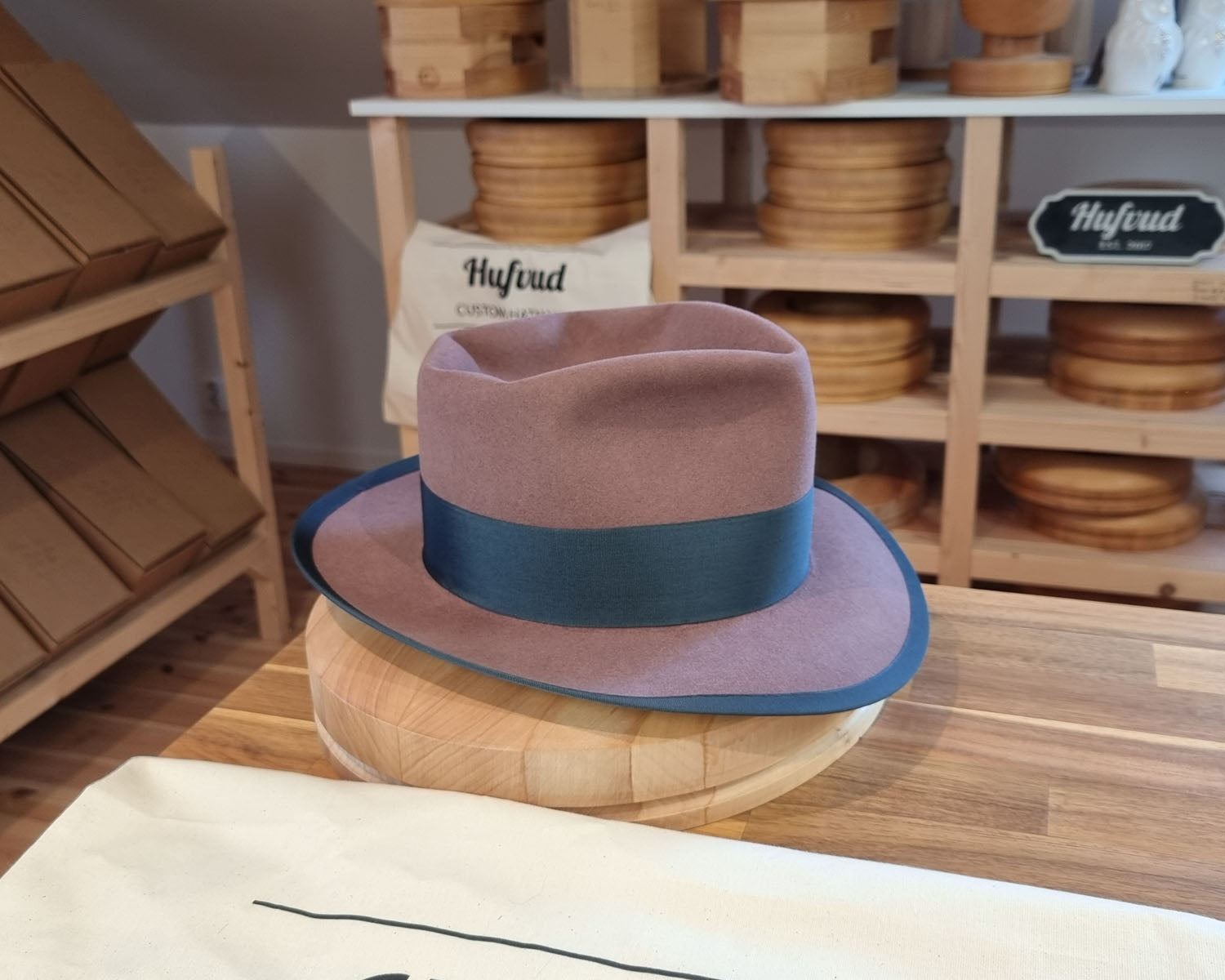 WHIPPET FEDORA | BEAVER FIFTY | DUSTY ROSE COLOR | SIZE 61, US 7 5/8