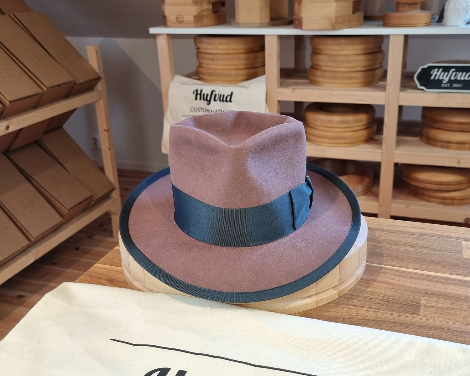WHIPPET FEDORA | BEAVER FIFTY | DUSTY ROSE COLOR | SIZE 61, US 7 5/8