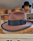 WHIPPET FEDORA | BEAVER FIFTY | DUSTY ROSE COLOR | SIZE 61, US 7 5/8