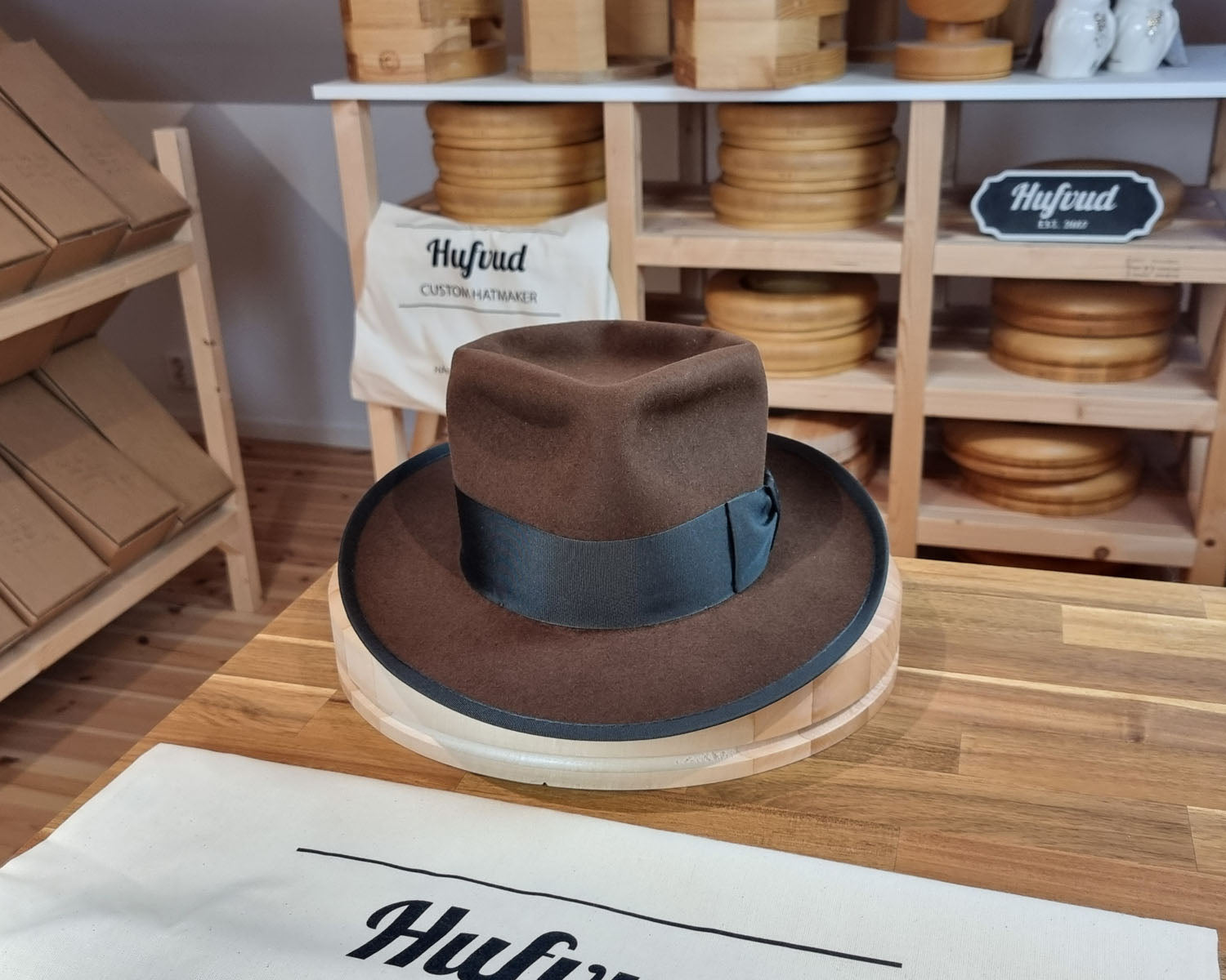 WHIPPET FEDORA | RABBIT & HARE DELUXE BLEND | SABLE BROWN COLOR | SIZE 60, US 7 1/2