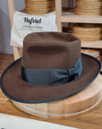 WHIPPET FEDORA | RABBIT & HARE DELUXE BLEND | SABLE BROWN COLOR | SIZE 60, US 7 1/2