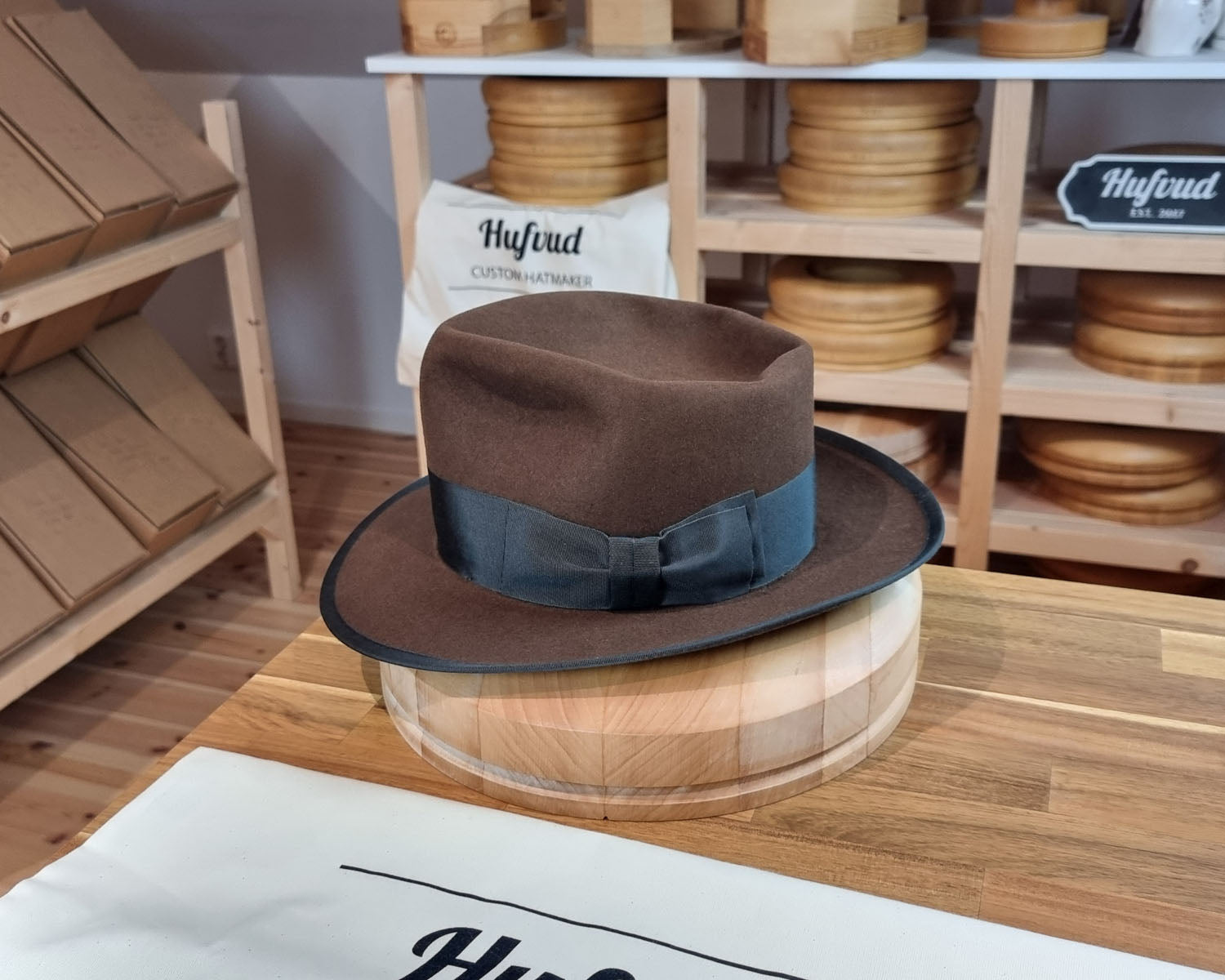 WHIPPET FEDORA | RABBIT & HARE DELUXE BLEND | SABLE BROWN COLOR | SIZE 60, US 7 1/2