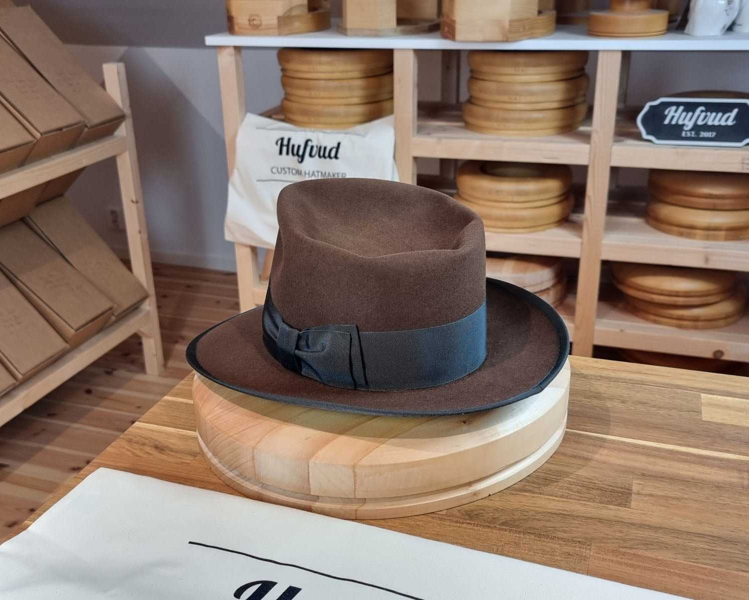 WHIPPET FEDORA | RABBIT & HARE DELUXE BLEND | SABLE BROWN COLOR | SIZE 60, US 7 1/2