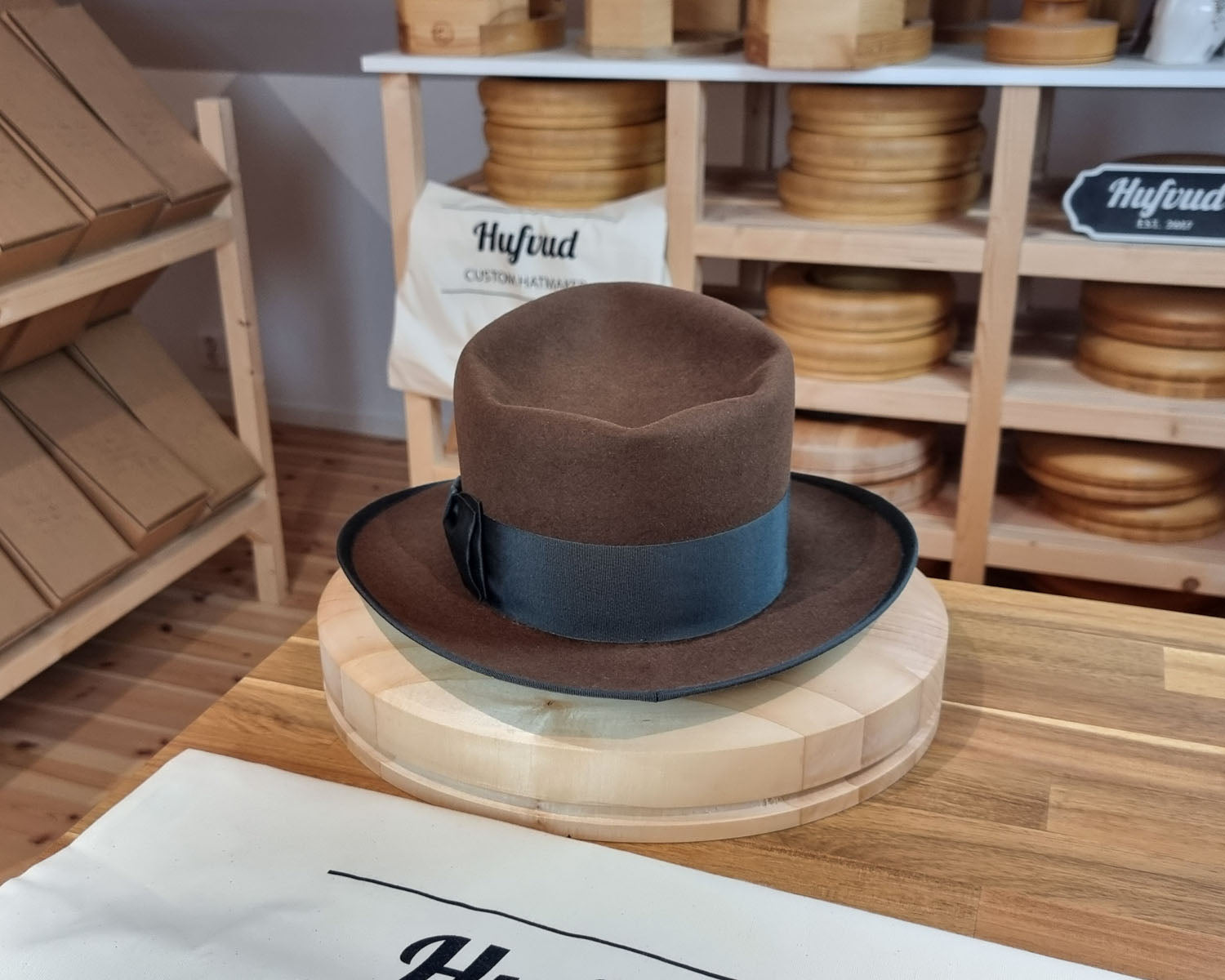 WHIPPET FEDORA | RABBIT & HARE DELUXE BLEND | SABLE BROWN COLOR | SIZE 60, US 7 1/2