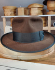 WHIPPET FEDORA | RABBIT & HARE DELUXE BLEND | SABLE BROWN COLOR | SIZE 60, US 7 1/2