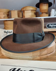WHIPPET FEDORA | RABBIT & HARE DELUXE BLEND | SABLE BROWN COLOR | SIZE 60, US 7 1/2