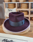 WHIPPET FEDORA | RABBIT & HARE DELUXE BLEND | PLUM COLOR | SIZE 62, US 7 3/4