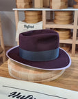 WHIPPET FEDORA | RABBIT & HARE DELUXE BLEND | PLUM COLOR | SIZE 62, US 7 3/4