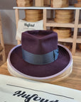 WHIPPET FEDORA | RABBIT & HARE DELUXE BLEND | PLUM COLOR | SIZE 62, US 7 3/4