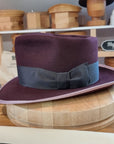 WHIPPET FEDORA | RABBIT & HARE DELUXE BLEND | PLUM COLOR | SIZE 62, US 7 3/4