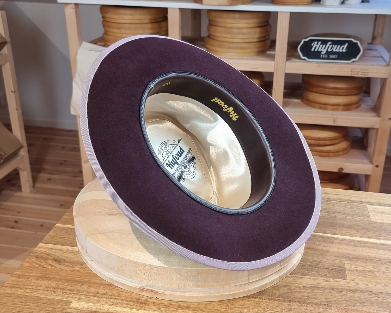 WHIPPET FEDORA | RABBIT & HARE DELUXE BLEND | PLUM COLOR | SIZE 62, US 7 3/4