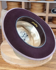 WHIPPET FEDORA | RABBIT & HARE DELUXE BLEND | PLUM COLOR | SIZE 62, US 7 3/4