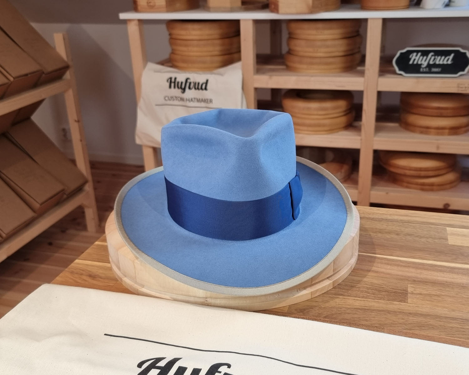 WHIPPET FEDORA | BEAVER FIFTY | MAJESTIC BLUE COLOR | SIZE 58, US 7 1/4
