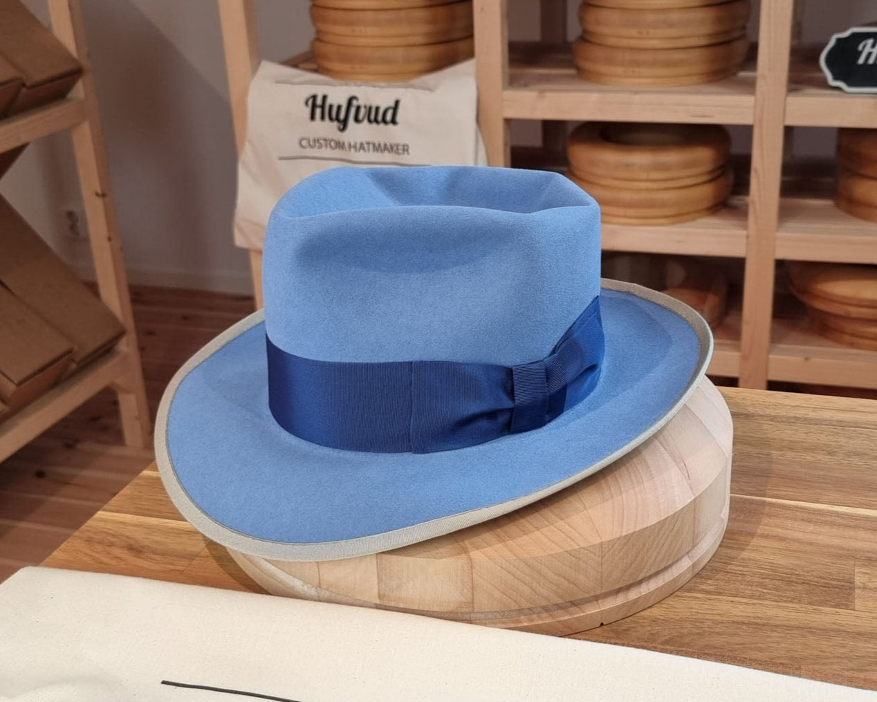 WHIPPET FEDORA | BEAVER FIFTY | MAJESTIC BLUE COLOR | SIZE 58, US 7 1/4