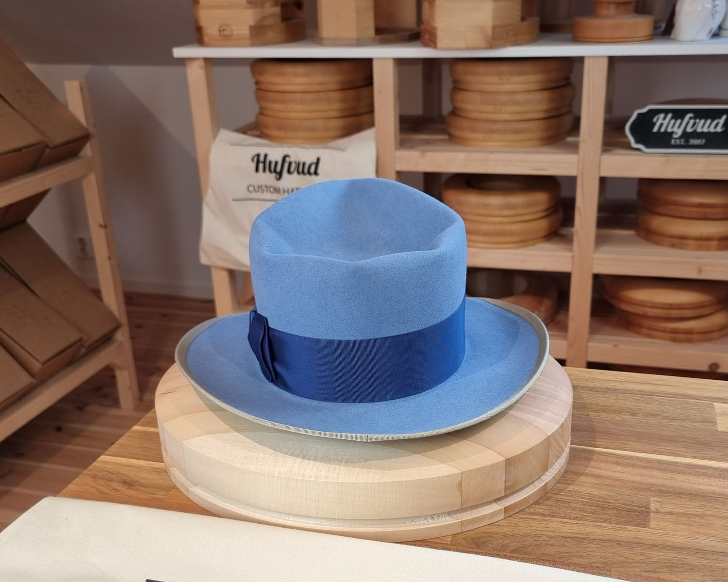 WHIPPET FEDORA | BEAVER FIFTY | MAJESTIC BLUE COLOR | SIZE 58, US 7 1/4