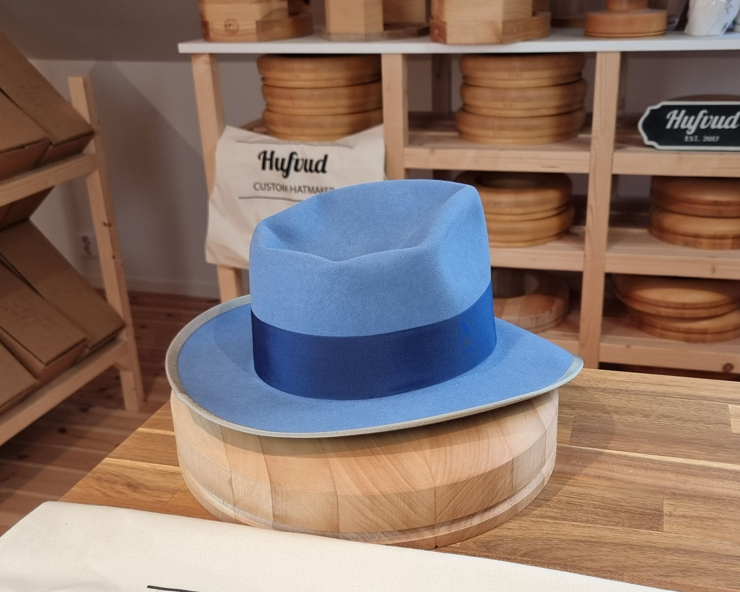 WHIPPET FEDORA | BEAVER FIFTY | MAJESTIC BLUE COLOR | SIZE 58, US 7 1/4