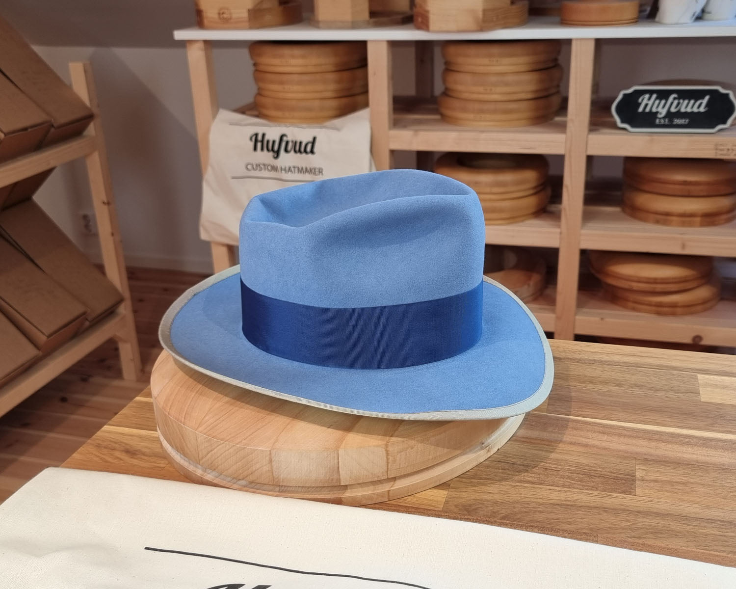 WHIPPET FEDORA | BEAVER FIFTY | MAJESTIC BLUE COLOR | SIZE 58, US 7 1/4