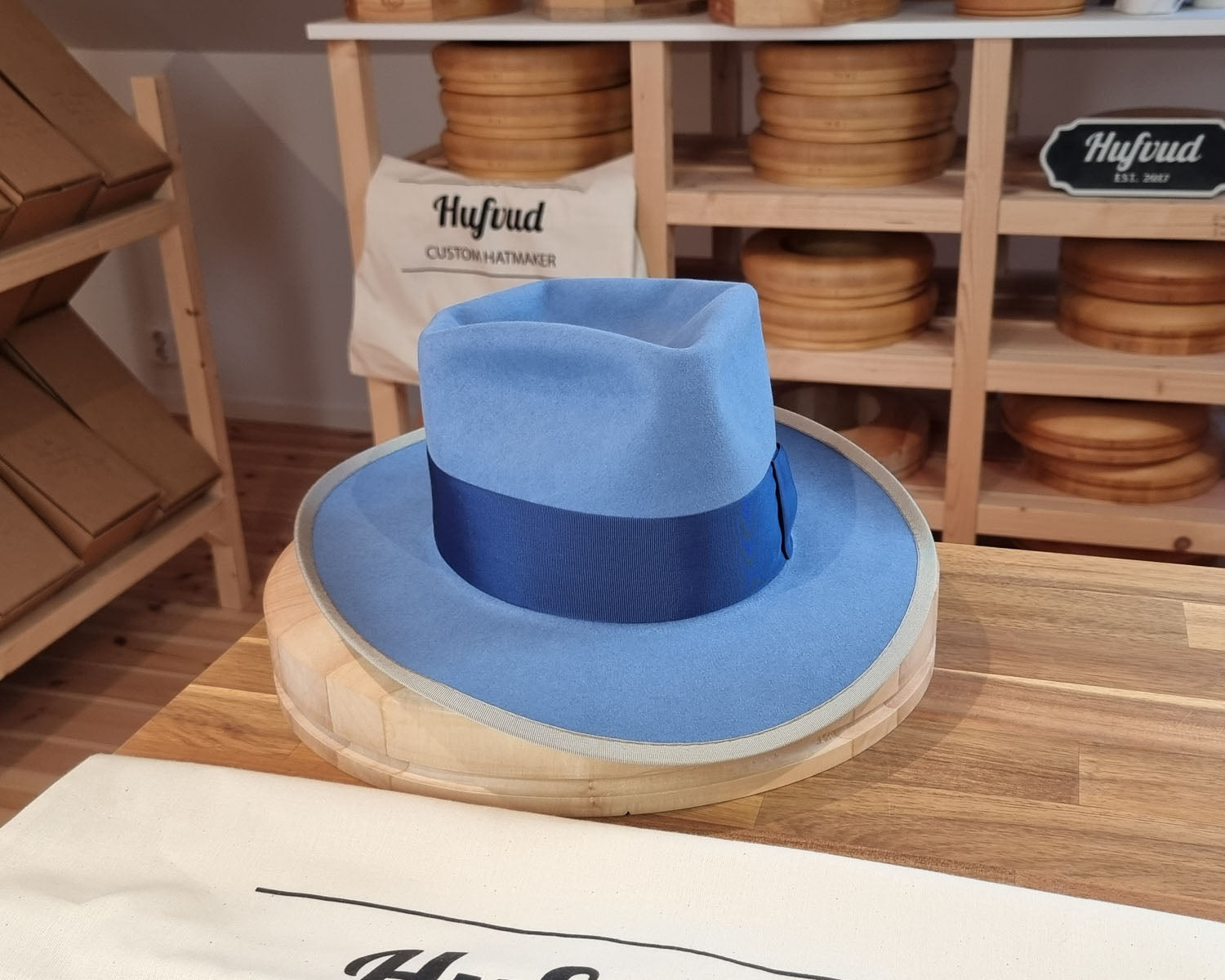 WHIPPET FEDORA | BEAVER FIFTY | MAJESTIC BLUE COLOR | SIZE 58, US 7 1/4