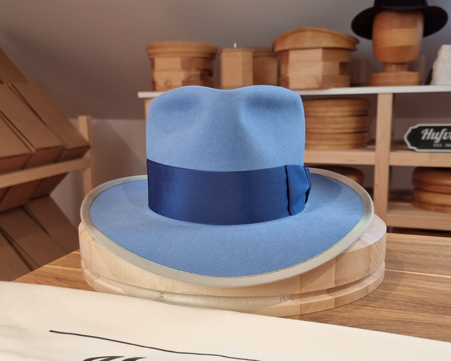 WHIPPET FEDORA | BEAVER FIFTY | MAJESTIC BLUE COLOR | SIZE 58, US 7 1/4