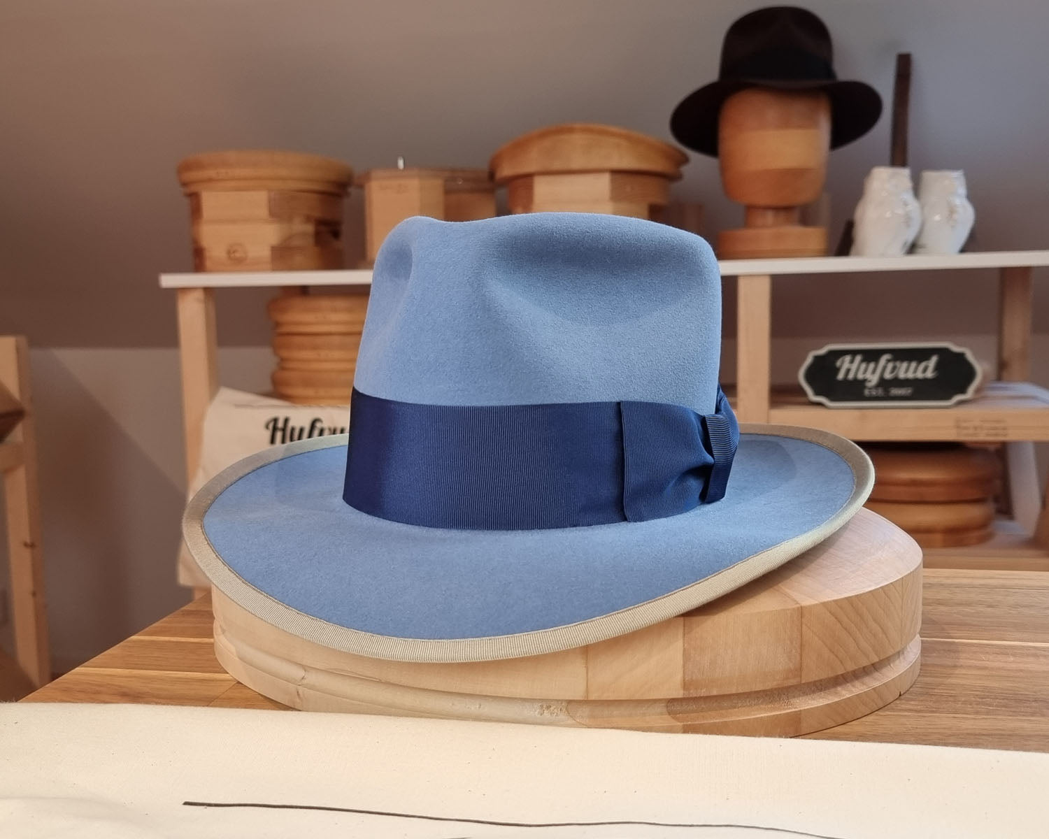 WHIPPET FEDORA | BEAVER FIFTY | MAJESTIC BLUE COLOR | SIZE 58, US 7 1/4
