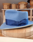 WHIPPET FEDORA | BEAVER FIFTY | MAJESTIC BLUE COLOR | SIZE 58, US 7 1/4